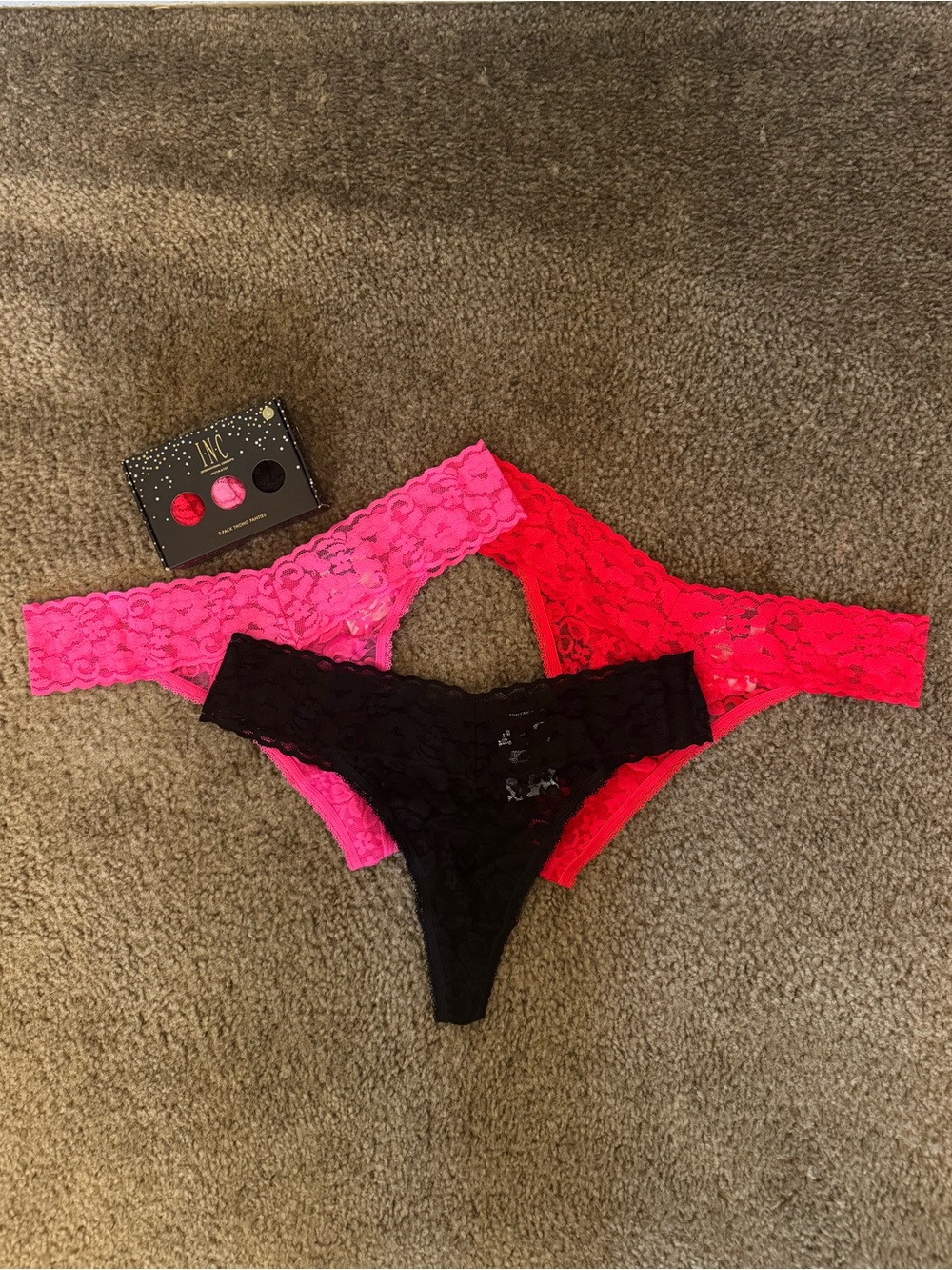INC Intimates 3-Pack Thong Panties Multicolor